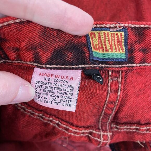 Vintage Women's Jeans Sz 9/10 Calvin Klein Red Stone Acid Washed Denim R… - Picture 9 of 14